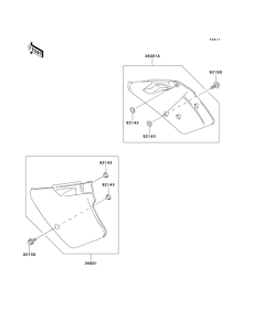 KX125 Боковые обтекатели