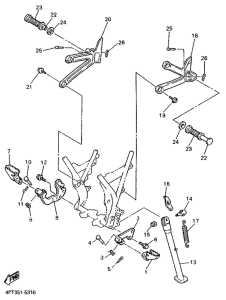 XT600E Soporte . apoyapie