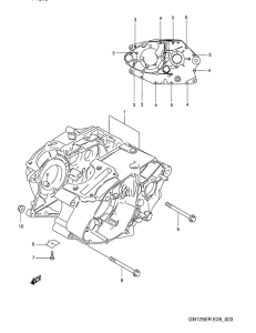 GN125 Картер двигателя