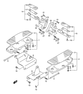VL1500 Подножки