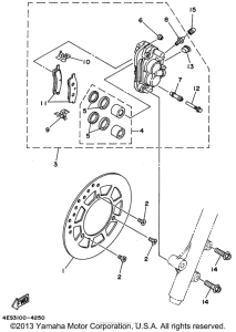 YZ80H1 Передний суппорт