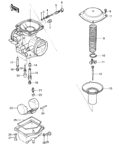 KZ400 Детали карбюратора