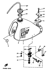 DT80MX Топливный бак