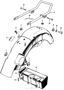 CL450 Rear fender + tool box