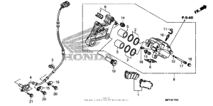 VT1300CR (ABS) Rear brake caliper (abs)