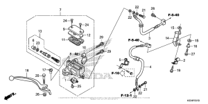 CBR300R (ABS) Главный тормозной цилиндр перед (ABS)