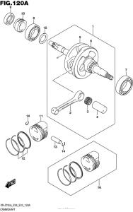 DR-Z70 Коленвал