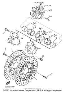 FZR400W Передний суппорт