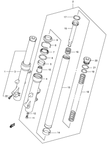 AN250 Демпфер передней вилки