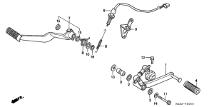  Brake pedal / change pedal