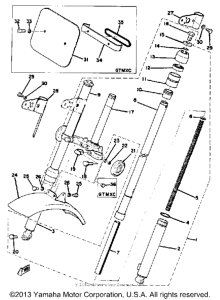 GTMXC Front fork - front fender