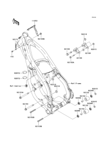 KX125 Рама ,крепежные детали