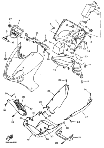 YP125 Carenado de faro delantero