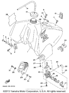WR500ZE Топливный бак