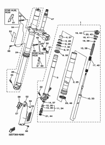 WR250R Передняя вилка