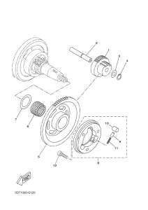 YZF-R125 Муфта стартера