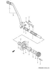 DR650 Ножной стартер