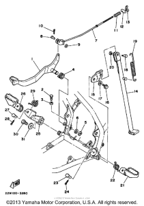 YZ80S (Motocross) Stand - footrest