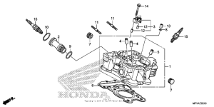 VT1300CT Задняя головка цилиндров