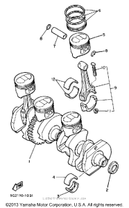 XJ700NC Crankshaft-piston