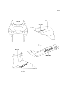 ZX600 Decals(silver)(e13)