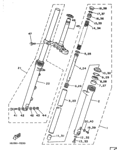 TZR80 Передняя вилка