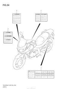 DL650 (ABS) Наклейка  (e28)