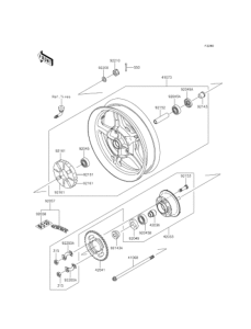 KL110 Заднее колесо и цепь