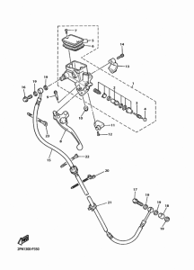 XJR1300C Передний торм. цилиндр 2