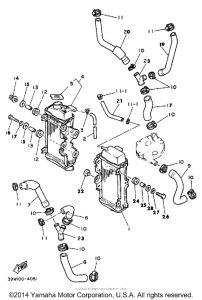 YZ125L Radiator hose k