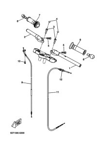 YZF-R125 Steering handle & cable
