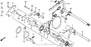 CM400 Cm400a gearshift drum + gearshift arm