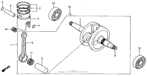 NQ50 Коленчатый вал и поршни