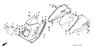 NH80 Center cover / body cover