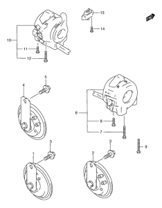 GSF1200S (ABS) Horn / handle switch