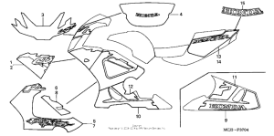 CBR900RE Stripe + mark (cbr900re'01)