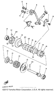 YZ250U Регулятор,вед .звезда