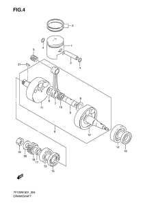 TF125 Вал коленчатый