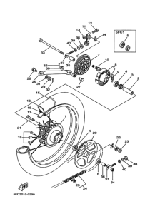 RZ50 Заднее колесо в сборе