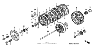 CR250R Сцепление