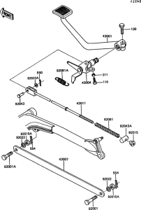 Z550 Педаль тормоза