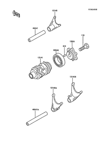  Валы и вилки переключения передач