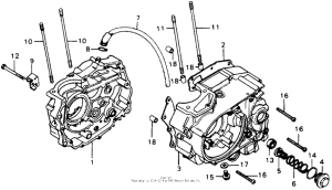 XL100 Right & left crankcase