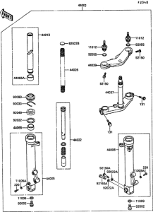 KR250 Передняя вилка