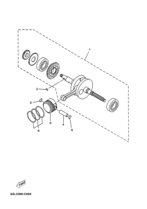 YP125E Crankshaft & piston