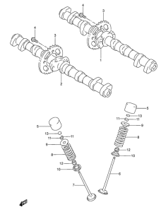 RF600 Распределительный вал-клапаны