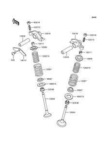 BJ250 Rocker arms / valves