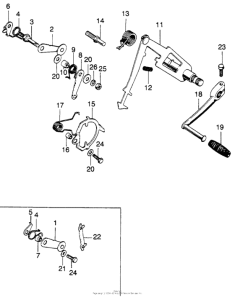 CB750 Gear shift + drum stopper
