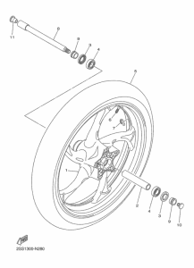 XVS1300CU Переднее колесо