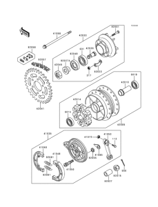 KH125 Задняя ступица колеса